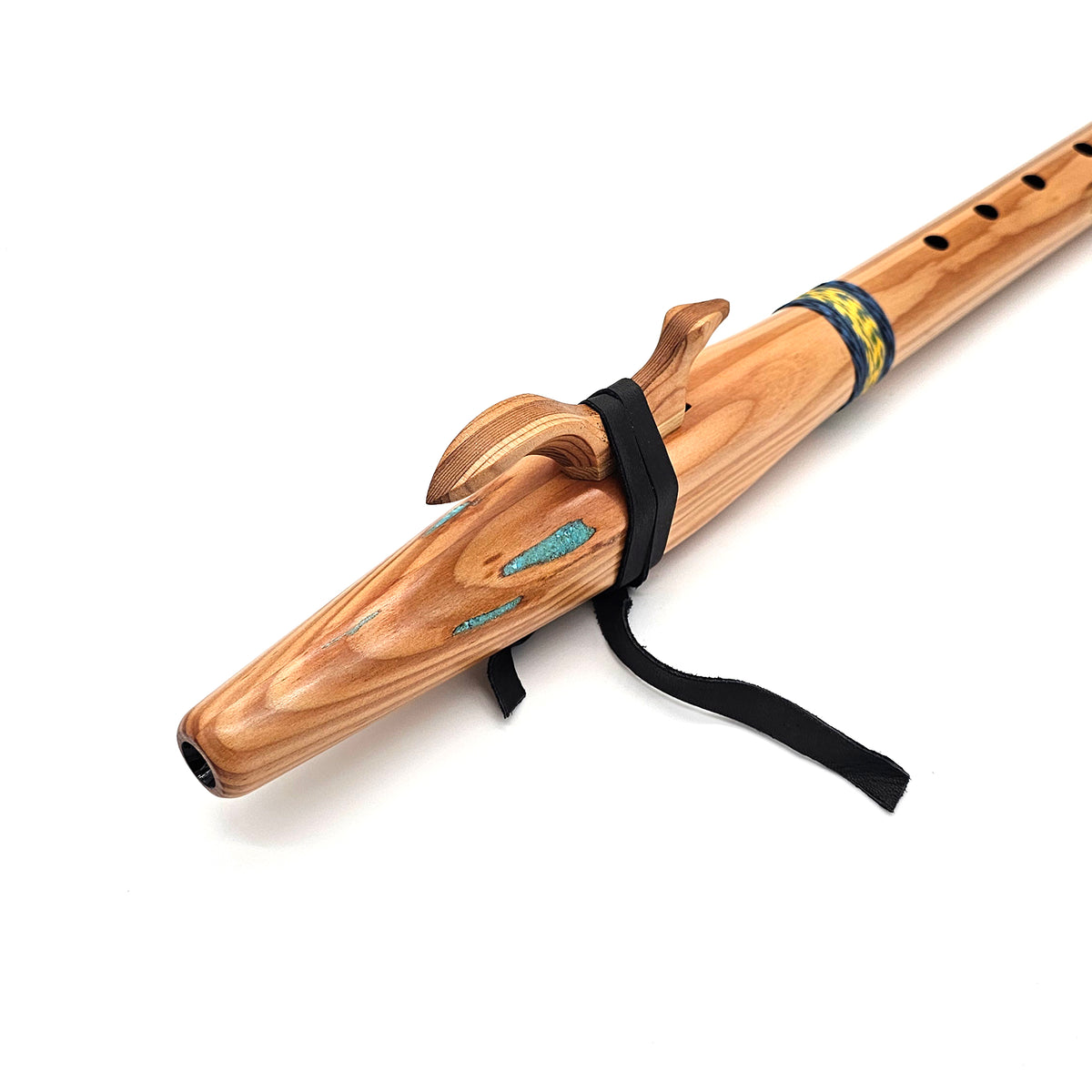 Turquoise Filled Douglas Fir Native American style E Flute