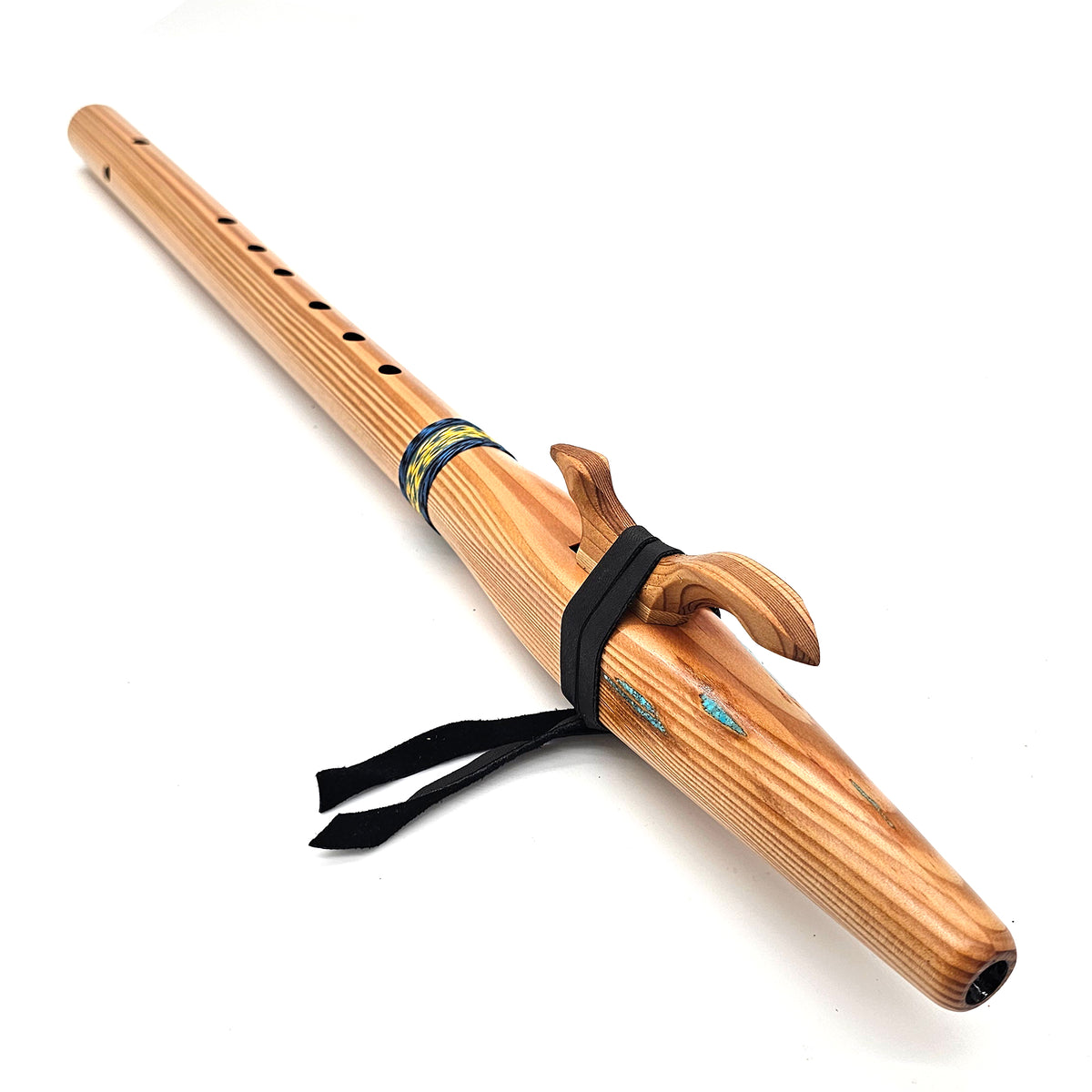 Turquoise Filled Douglas Fir Native American style E Flute
