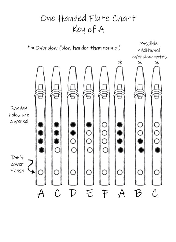 Fingering Charts for the Native American Style Flute Stellar Flutes