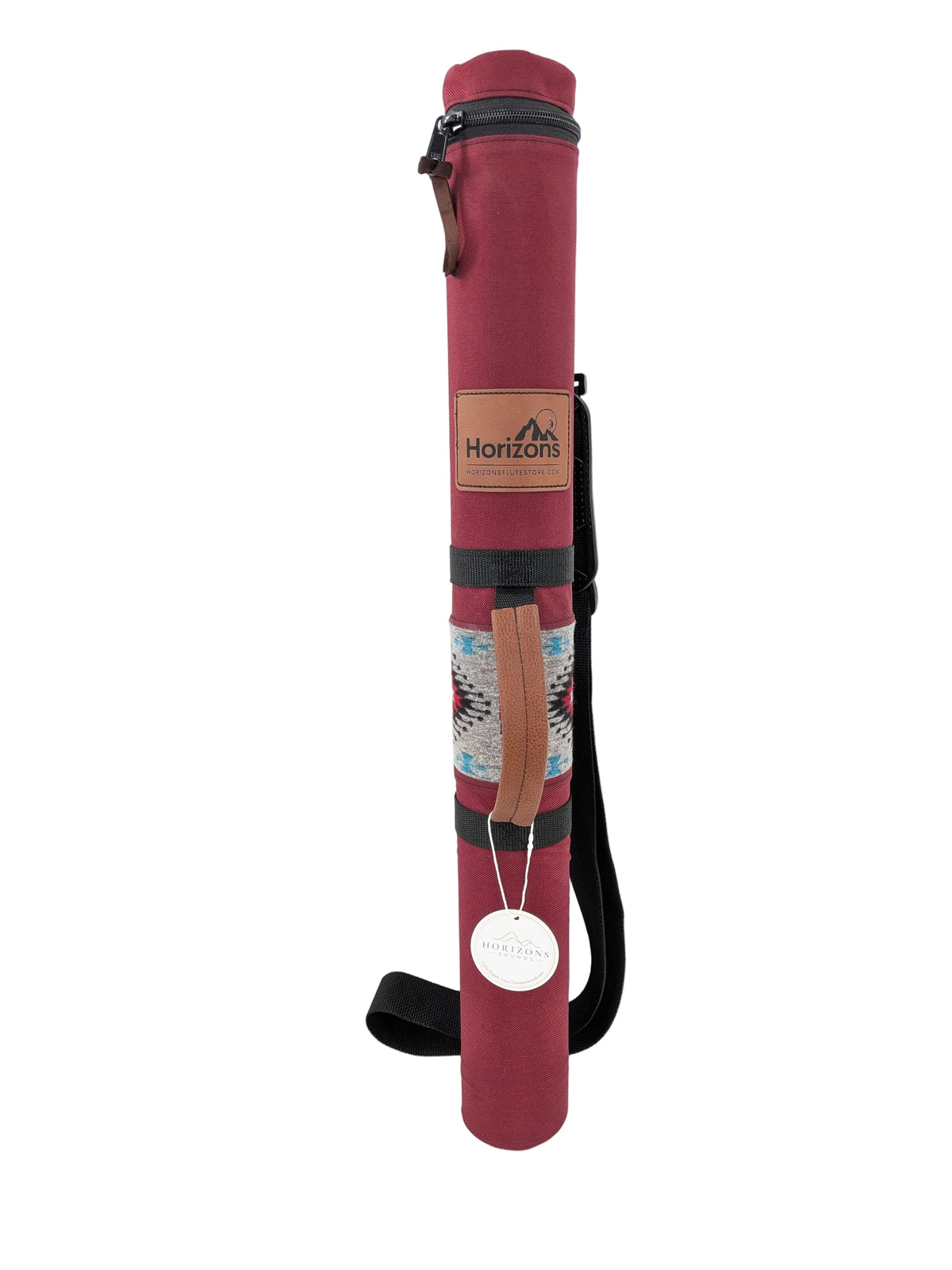 28" Length | Pueblo Canyon Red "Scout" Native American Flute Hard Case | Single Flute Capacity