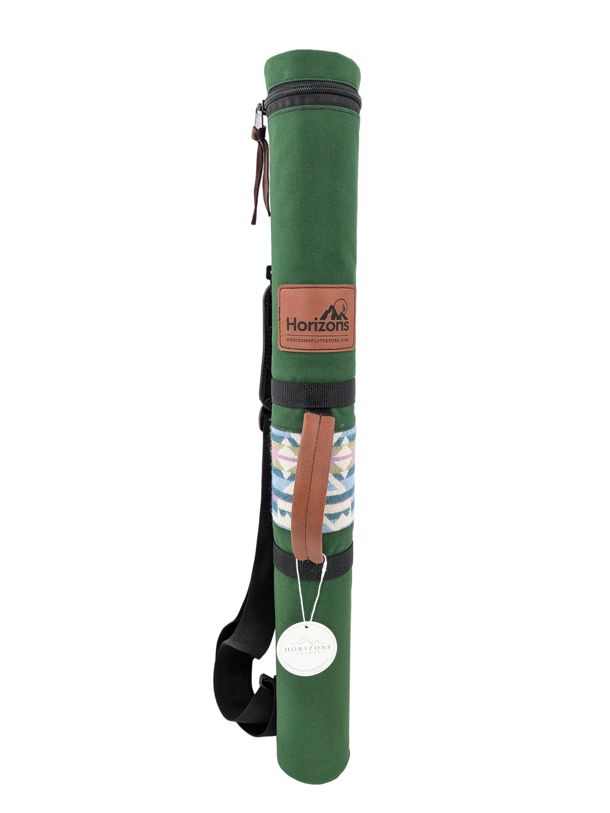28" Length | Sequoia Shadow Green "Scout" Native American Flute Hard Case | Single Flute Capacity
