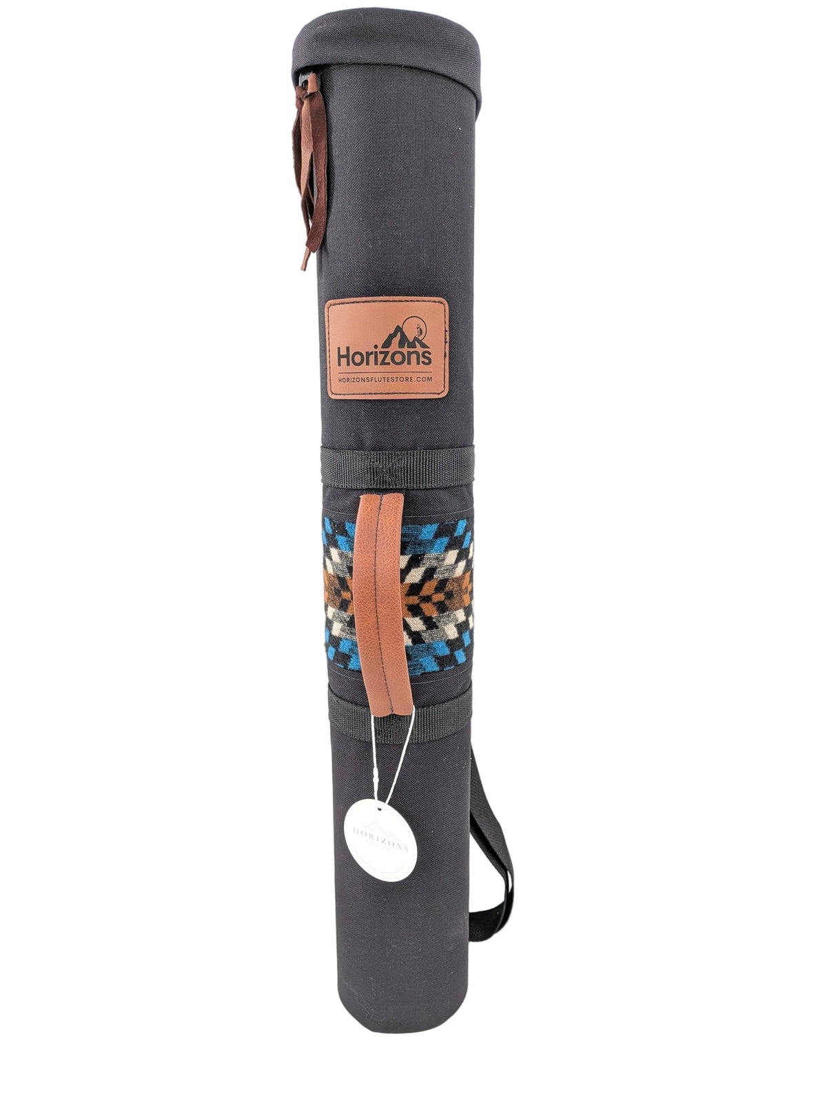 28" Length | Midnight Eclipse Black "Seeker" Native American Flute Hard Case | 1-3 Flute Capacity